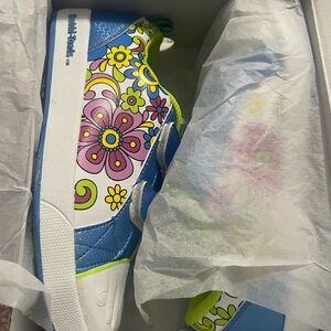Colorful Floral Kids Sneakers